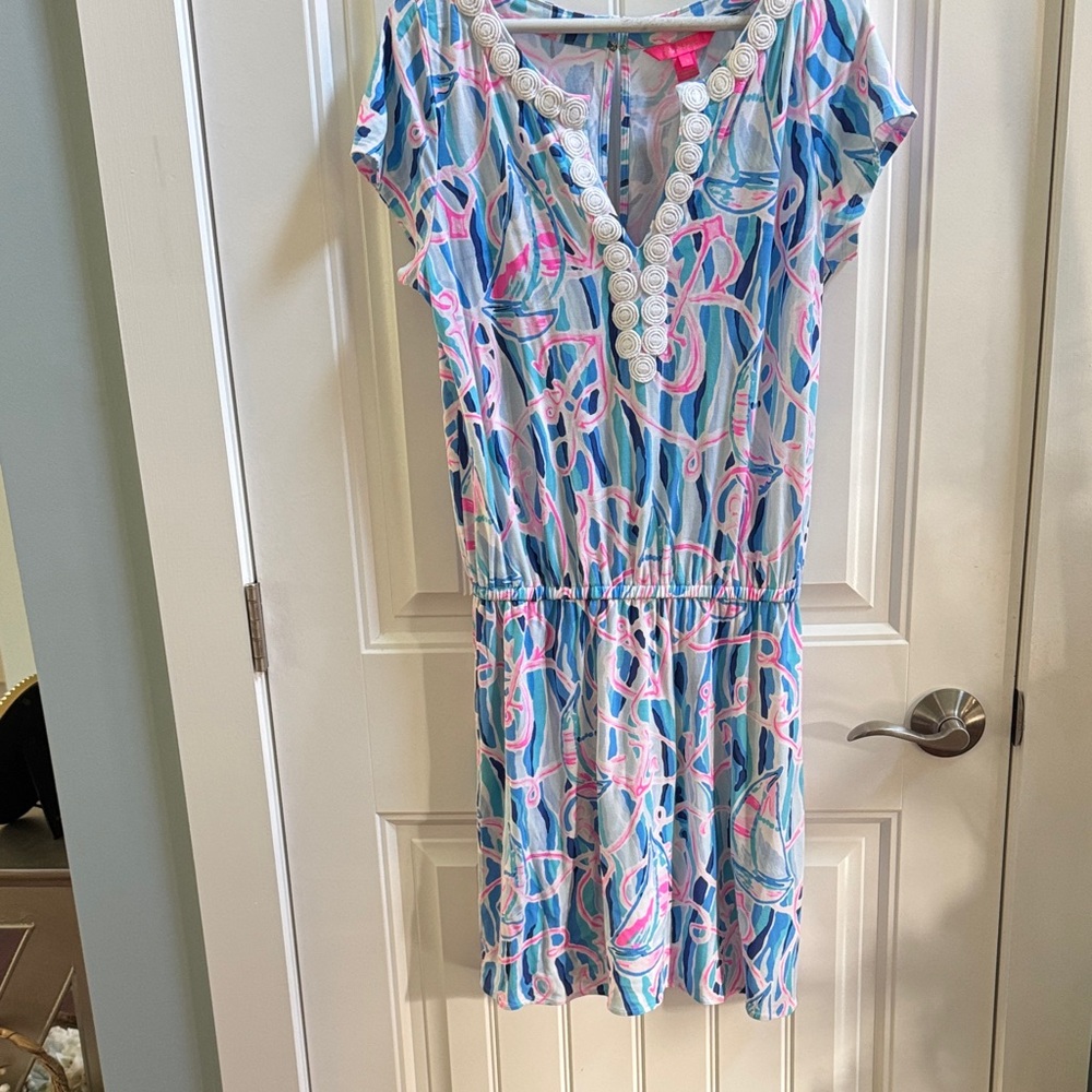 Lilly Pulitzer Multicolor V-Neck Romper Sz M